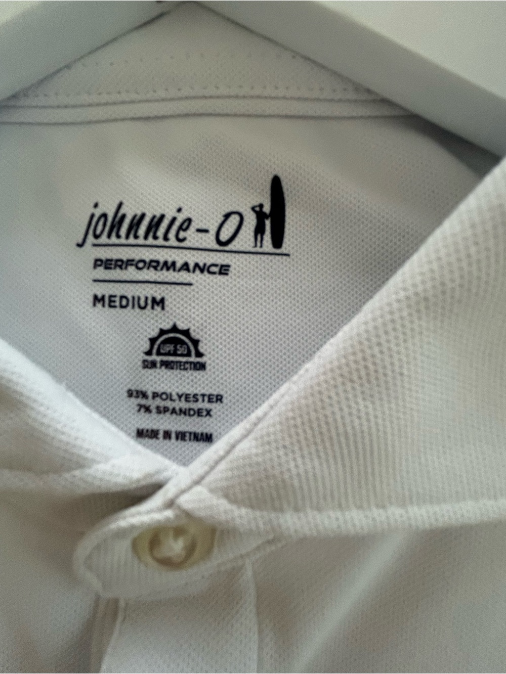 johnnie-O White Performance Polo